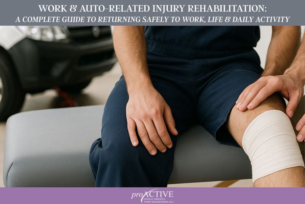 WORK & AUTO-RELATED INJURY REHABILITATION A COMPLETE GUIDE TO RETURNING SAFELY TO WORK, LIFE & DAILY ACTIVITY